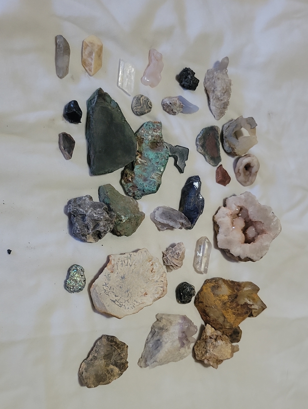 Natural Assorted Crystal and Geode Decorative Collection - Multi-Color